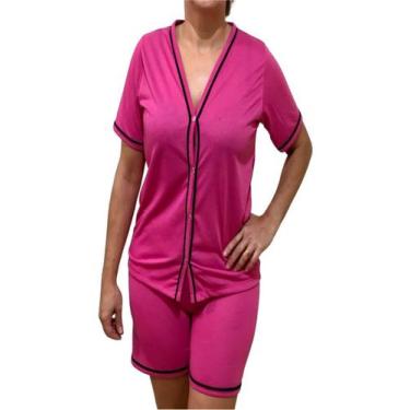 Imagem de Pijama Verão Feminino Americano Liso - Wju Jeans, M, Rosa