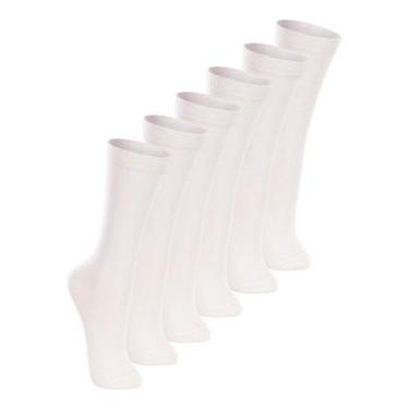 Imagem de Kit 6 Pares de Meias 3/4 Infantil Lupo 2670-047, Branco, 30-36