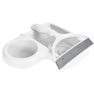 Imagem de Kit Porta Detergente Com Rodinho Branco Organizador De Pia - Keita