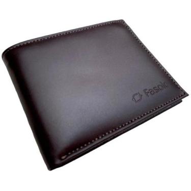 Imagem de Carteira Fasolo H045 Couro Zíper na nota Masculina, Chocolate