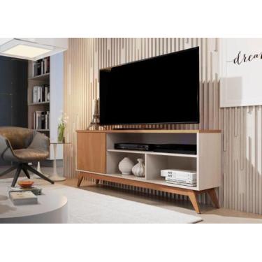 Imagem de Rack Germai Malbec Wood Off White / Nature - Móveis Germai, Off White 