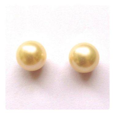 Imagem de Brincos De Pérolas 9mm Em Ouro Amarelo 18k - RD Magazine