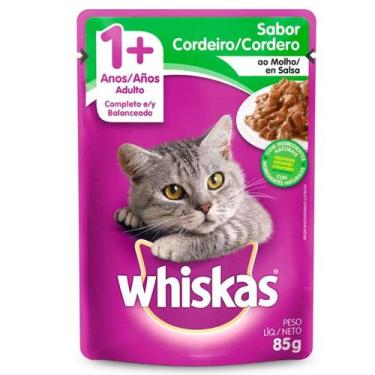 Imagem de Ração Úmida Whiskas Sachê para Gatos Adultos Sabor Cordeiro ao Molho 8