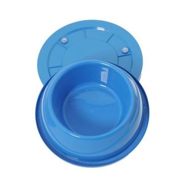 Imagem de Comedouro e Bebedouro Alvorada Pesado e Gelado Anti Formigas Azul para