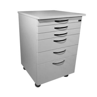 Imagem de Mesa Com Gaveteiro Portátil Auxiliar Odontologica E Estetica - Deki Mó