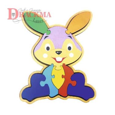 Imagem de Quebra Cabeça, Infantil, Educativo, Pedagógico, Coelho - Drackma
