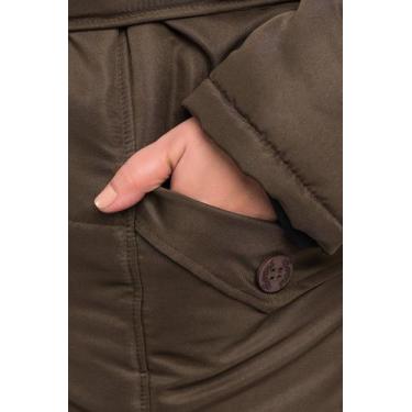 Imagem de Sobretudo Feminino Plus Size Microfibra Forrado Bolsos Frente - Serena