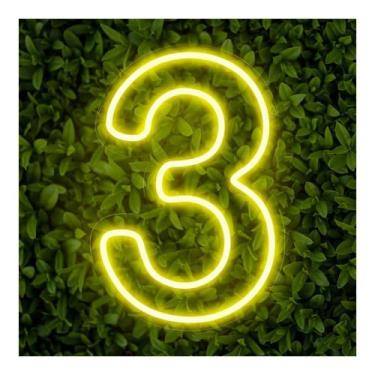 Imagem de Luminoso Numero Neon Led 50 Cm Festa De 0 A 9 - Art Studio Design, 3, 
