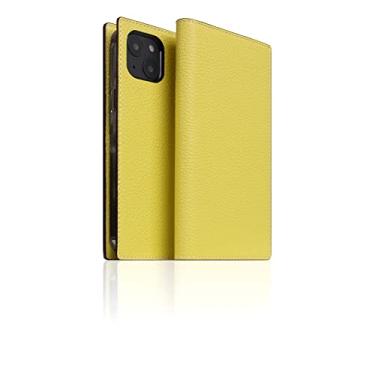 Imagem de SLG Capa carteira de couro compatível com iPhone 14 Plus, D8 Neon couro de flor integral diário flip capa porta-cartão com caixa de presente, feita à mão e projetada para iPhone 14 Plus (Lemon)