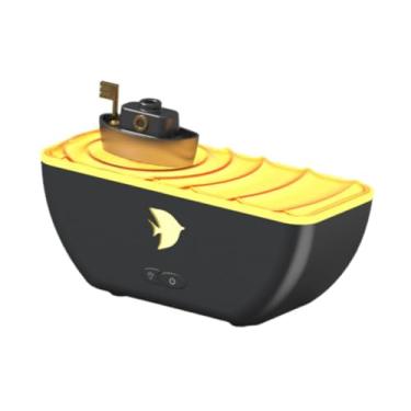 Imagem de Gralara Mini umidificador em forma de barco, difusores de óleos essenciais com luzes atmosféricas para ambientes internos, Preto