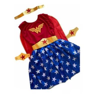 Imagem de Fantasia Princesa Infantil mulher maravilha Vestido  - compre aqui, GG