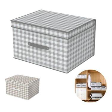 Imagem de Caixa Organizadora Multiuso Com Tampa Para Brinquedos Roupa - Y888, Ci