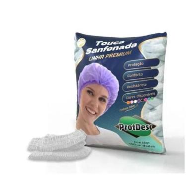 Imagem de Touca Descartável TNT Pacote 100 Unidades - PROTDESC, UNICO, Branco