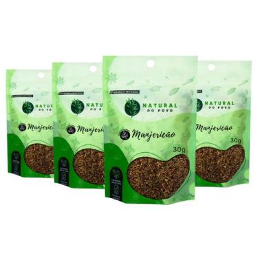 Imagem de Manjericão Puro Desidratado 30g Qualidade Superior Pouch Kit 4 30g  - 