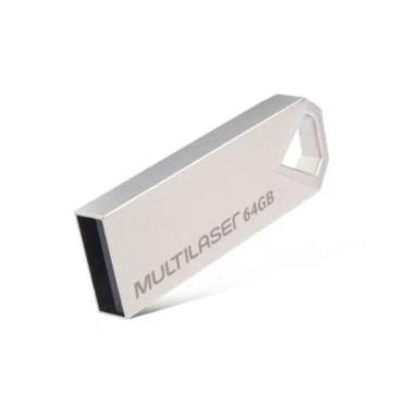 Imagem de Pendrive Multilaser Diamond Metálico 64Gb Pd852