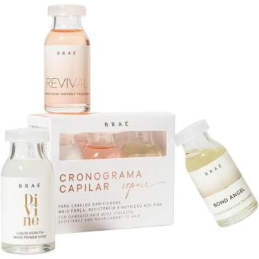 Imagem de Kit Cronograma Capilar Repair Braé 3 ampolas