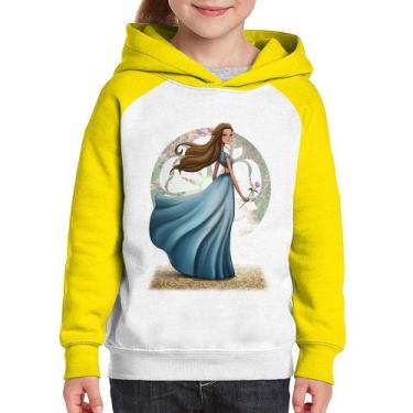 Imagem de Moletom Infantil Margaery Tyrell Art - Foca na Moda, Branco, Amarelo, 