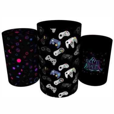 Imagem de Trio Capas De Cilindro C/ Elástico Vídeo Game - Fadrix