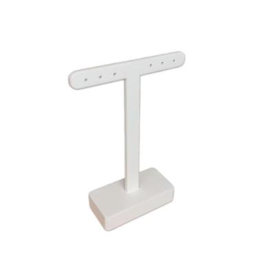 Imagem de Expositor Joias Brinco - T  - "G" - 6 Brincos - Madeira Mdf Laca Branc