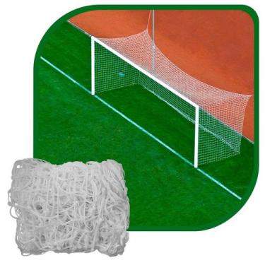 Imagem de Par de Rede para Trave de Gol Futebol de Campo Fio 2 Tipo México Nylon