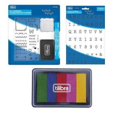Imagem de Kit de Carimbos Cartela Transparente + Almofada + Planner - Tilibra