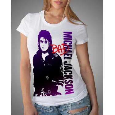 Imagem de Baby Look Feminina Michael Jackson Bad - Balisarts, G