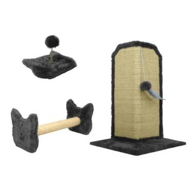 Imagem de Arranhador Gato Proteção Canto de Sofás Base Externo Brinquedo Bolinha