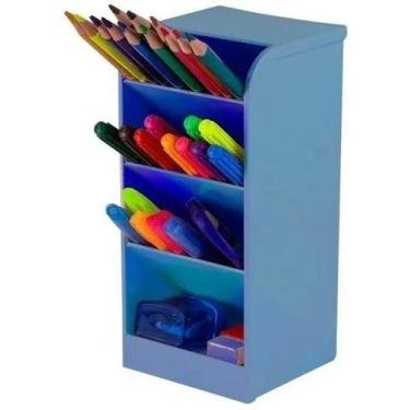 Imagem de Organizador Diagonal Porta Caneta Multiuso Mesa Escritório - Papelaria