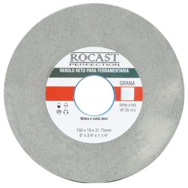 Imagem de Rebolo Para Moto Esmeril De Videa 6'' X 3/4'' Gr. 100 - Rocast