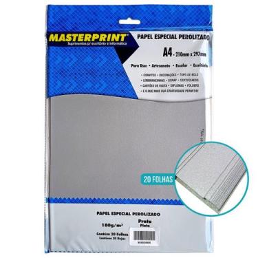 Imagem de Papel Perolizado A4 180g para Artesanato e Decoração Masterprint Pacot