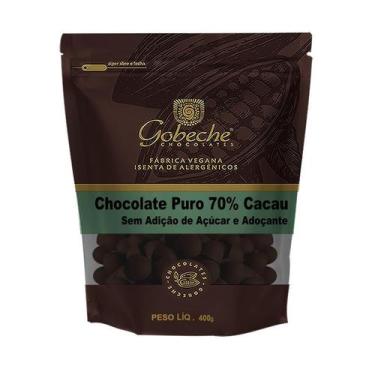 Imagem de Gotas Chocolate Puro 70% Cacau Gobeche - Sem Adição de Açúcar e Adoçan