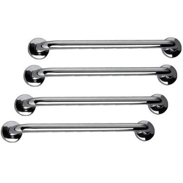 Imagem de Alça de Apoio 40cm Barra Inox Kit 4 unidades Banheiro Box Idoso Cadeir