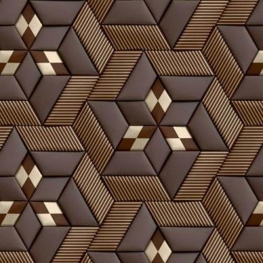 Imagem de Papel de Parede Decorativo 3D Marrom Estrelado 1,5m - DEKAL DECOR