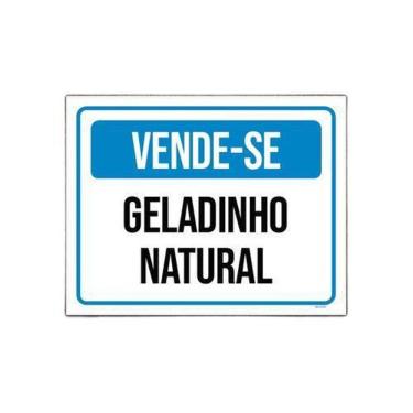 Imagem de Placa Vende-Se Geladinho Natural 36X46