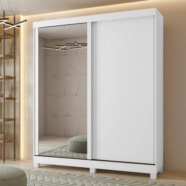 Imagem de Guarda-Roupa Zeine 2 Portas de Correr 2 Gavetas Com Espelho E Pés Móveis Lopas