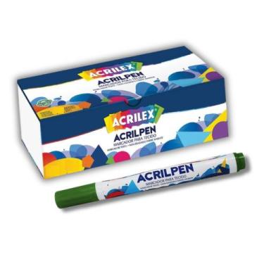 Imagem de Caneta Marcador Para Tecido Acrilpen Unidade - Acrilex, VERDE MUSGO