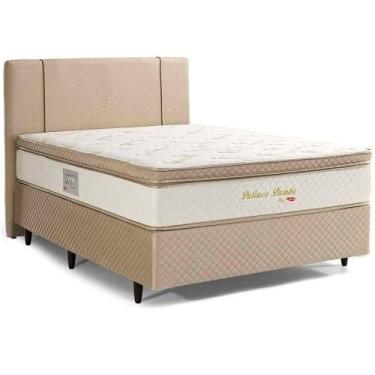 Imagem de Cama Box Casal com Cabeceira Herval Pallace Bambu, Molas Ensacadas, 71