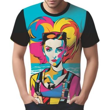 Imagem de Camisa Camiseta Tshirt Estampa Mu.lher Loira Pop Art Moda 4 - Enjoy Sh