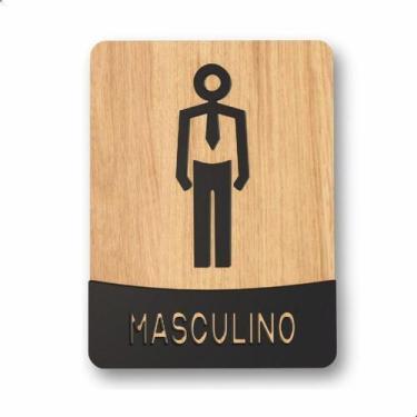 Imagem de Placa De Banheiro Placas Para Banheiro Feminino Masculino - Facris