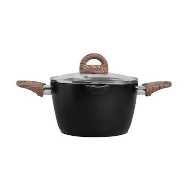 Imagem de Caçarola com Tampa Tognana Jungle Black 20 cm, PRETO, 20 cm