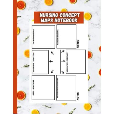 Imagem de Nursing concept maps blank template notebook & Note Guide: Perfect blank medication study guide for nurses and nursing students,Note Guide for Concept Maps