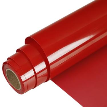 Imagem de guangyintong Rolos de Vinil Htv de Transferência de Calor Red Puff, 12"x20 Pés 3D Puff Iron Em Vinil para Camisetas, Vinil Htv Red Puff para Todas As Máquinas de Corte Fáceis de Co (20 Pés-Puff)