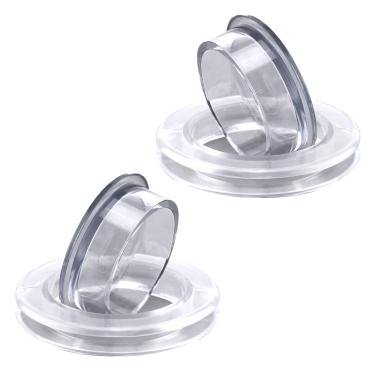 Imagem de KINBOM Conjunto de anéis e tampa de guarda-chuva de mesa de pátio e 2 conjuntos de 2 polegadas, capa de silicone transparente e rolhas acessórios de substituição para uso ao ar livre, peças de