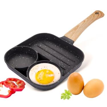 Imagem de Frigideira Antiaderente Indução Chapa 3 Em 1 Ovo Hambúrguer Multifuncional Dolce Home