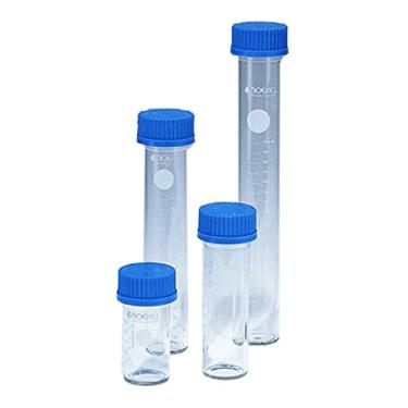 Imagem de Boekel Garrafa de vidro de hibridização 502-0300 com tampa azul, 35 mm de diâmetro x 300 mm de altura (pacote com 2)