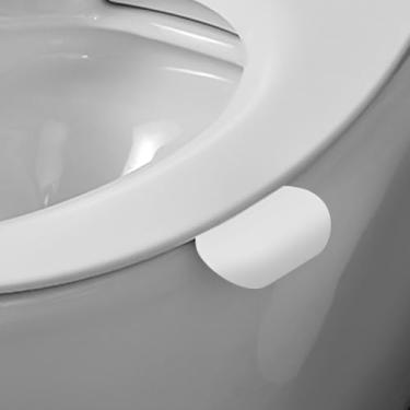 Imagem de Linkidea Elevador de tampa de vaso sanitário de 3 peças, levantador de assento de vaso sanitário simples com adesivo, alça de assento de vaso sanitário reutilizável para levantar, acessórios de