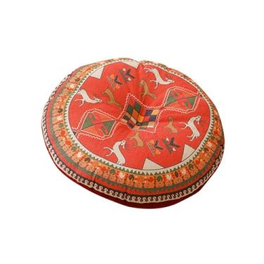Imagem de Gralara Almofada de chão Almofada para cadeira Prática Multiuso Fácil de usar Decoração Círculo Almofada Tatami Tapete para Yoga Assistir TV Jardim, Padrão de Alces