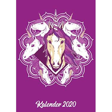 Imagem de Kalender 2020: Wochenplaner zum notieren, organisieren und planen DIN A4. Kalender/Terminkalender/Monats- / Tagesübersicht/Kontakt- / Geburtstags listen/Design : Pferd Mandala Pferdebesitzer