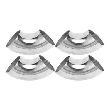 Imagem de Motoforti 4 peças 90 graus curva mandril cotovelo tubo de escape modificado carro tubulação tubulação 7.6 cm espessura OD 1,5 mm/16GA 76x185x1,5 mm SS316 aço inoxidável 4 peças