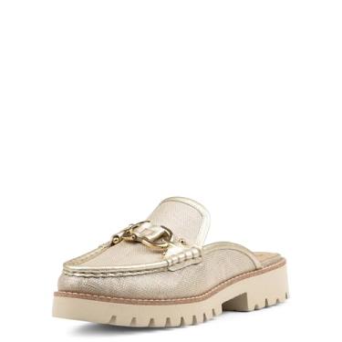 Imagem de Donald Pliner Mocassim feminino Elta Raffia Mule, Platino, 34